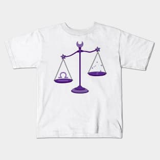 Libra (Royal Purple) Kids T-Shirt